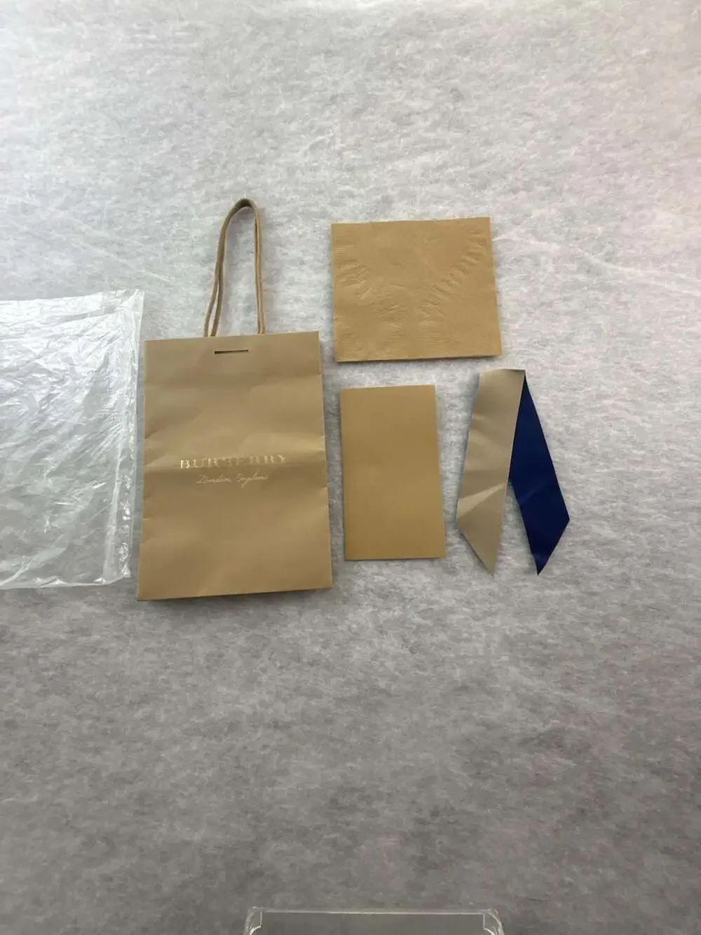 Authentic Burberry London England Store Gift Bag and Accessories Packaging Set